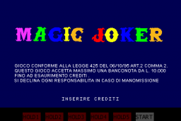 Magic Joker (v1.25.10.2000) Title Screen